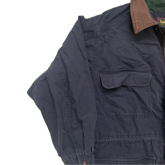 Timberland Chore Barn Coat Workwear Weathergear Leather Utility Jacket Large - Picture 3 of 13